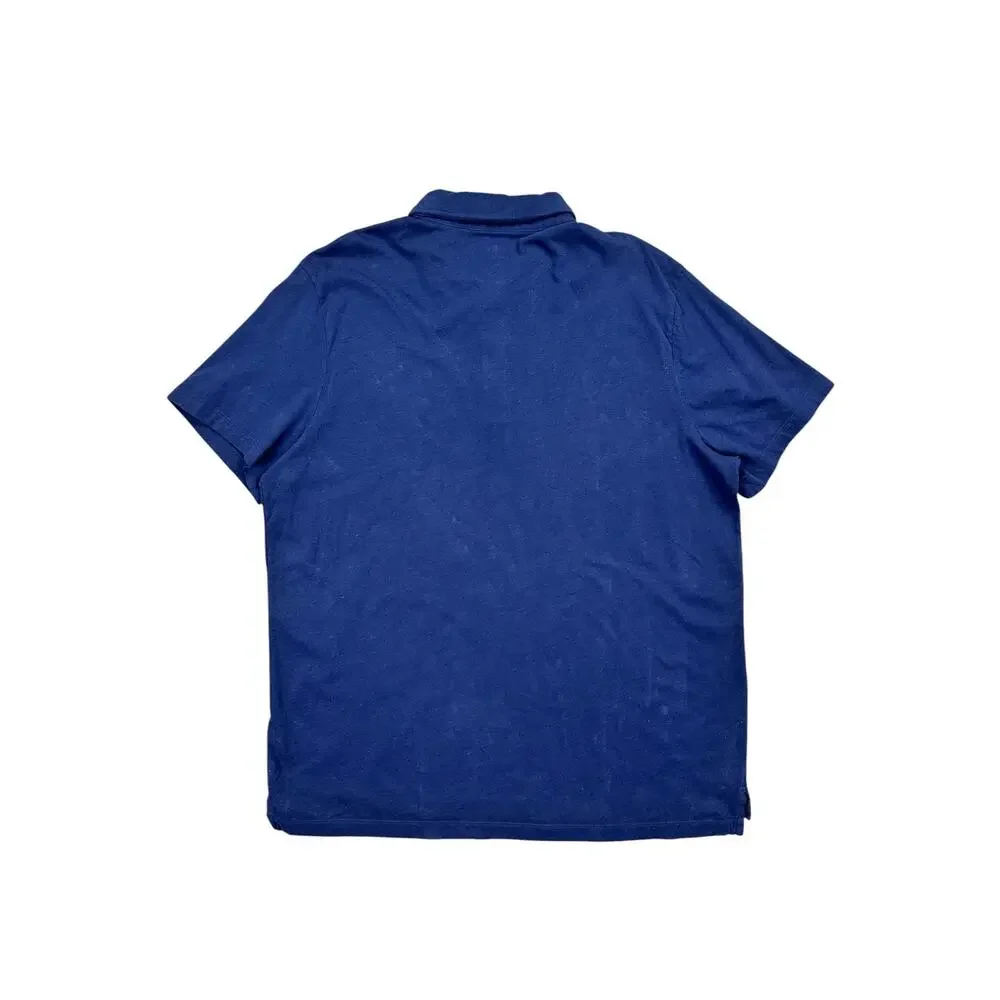 J. Crew Sueded Jersey Cotton Classic Polo Navy — Size XL